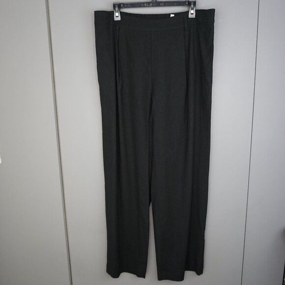 New Vince Linen Blend Pull On Pant in Black size XL (16) $395 - Picture 1 of 16